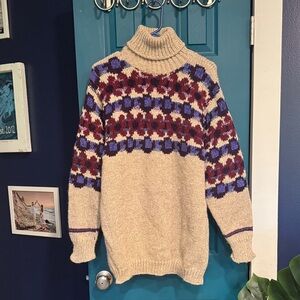 Susanna Harwin 100% Wool hand knitted fair isle sweater - L